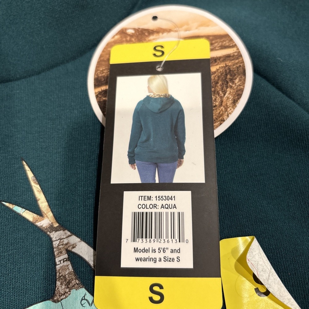 Realtree Hoodie Mens Small‎ Green Pullover Graphic Print - Picture 4 of 12